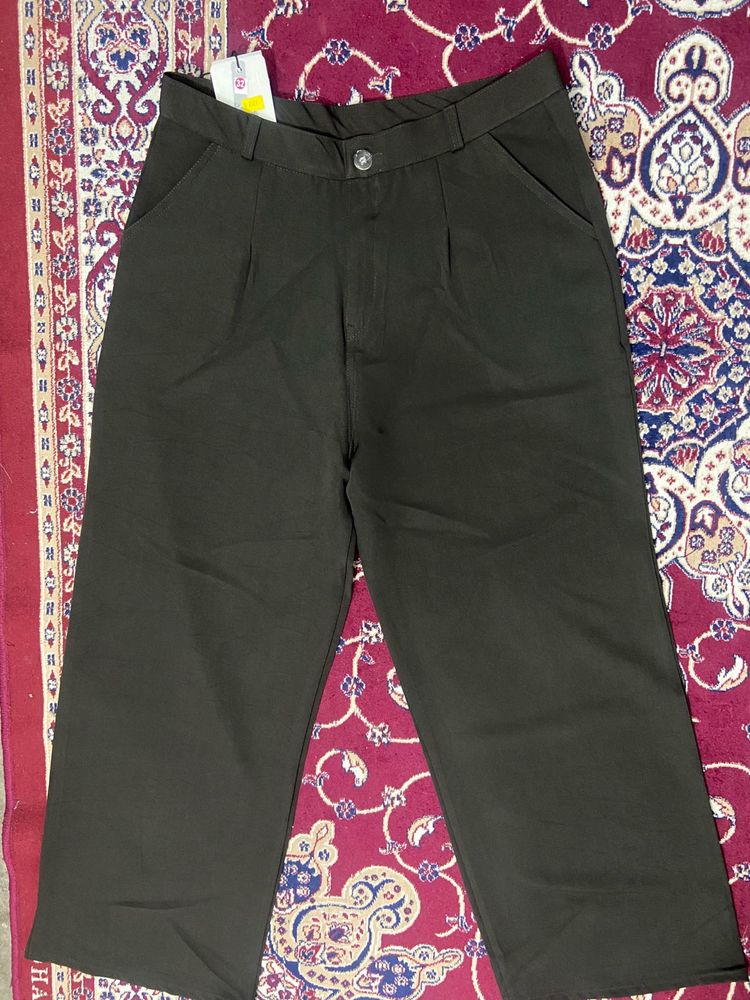 Stylish Wide Leg Cropped Pants