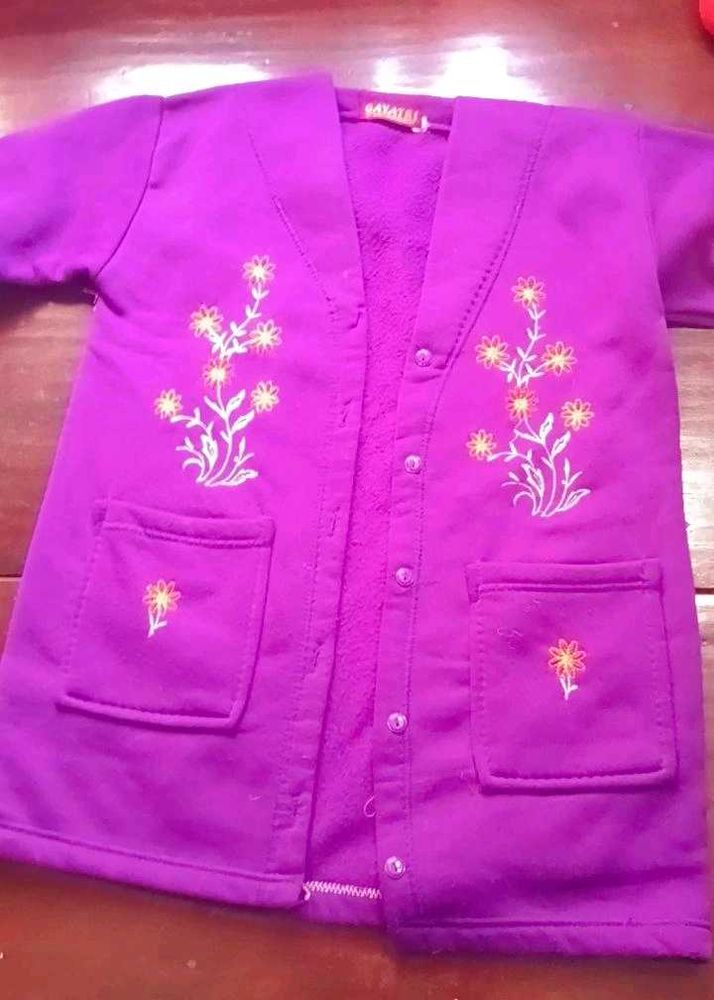 Purple Casual Sweater