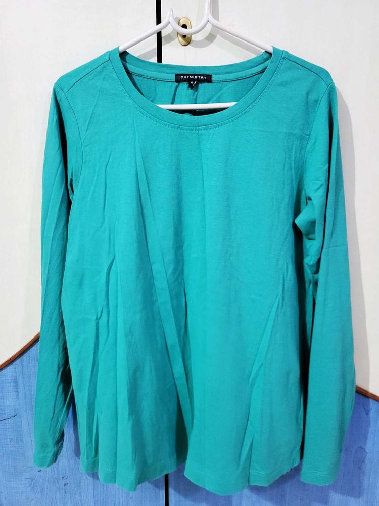 CHEMISTRY TEAL FULL SLEEVES TSHIRT