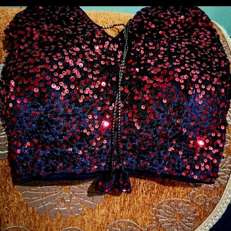 Sparkling Sequin velvet Blouse