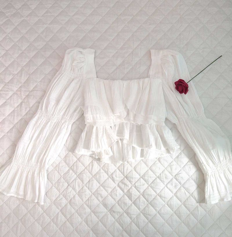 Combo sale white ruffle tops
