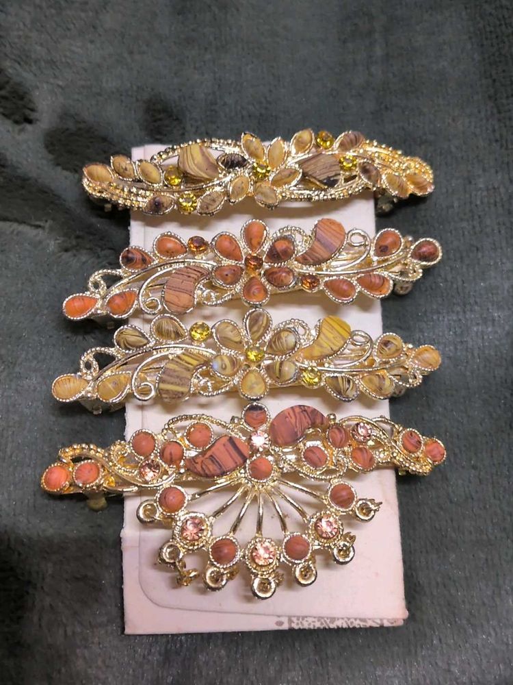 Elegant Vintage Hair Clips Set