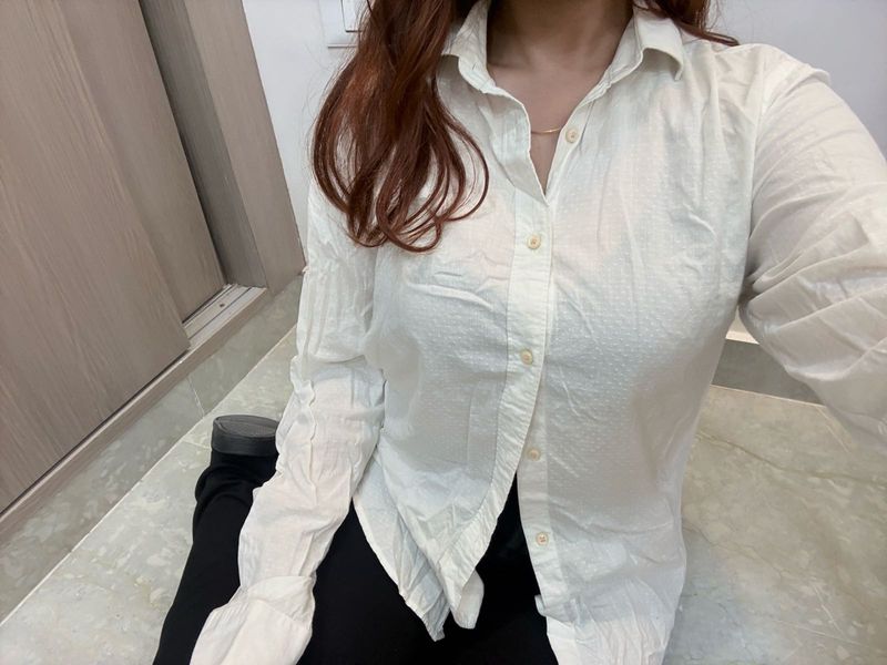 Classic White Button-Up Shirt
