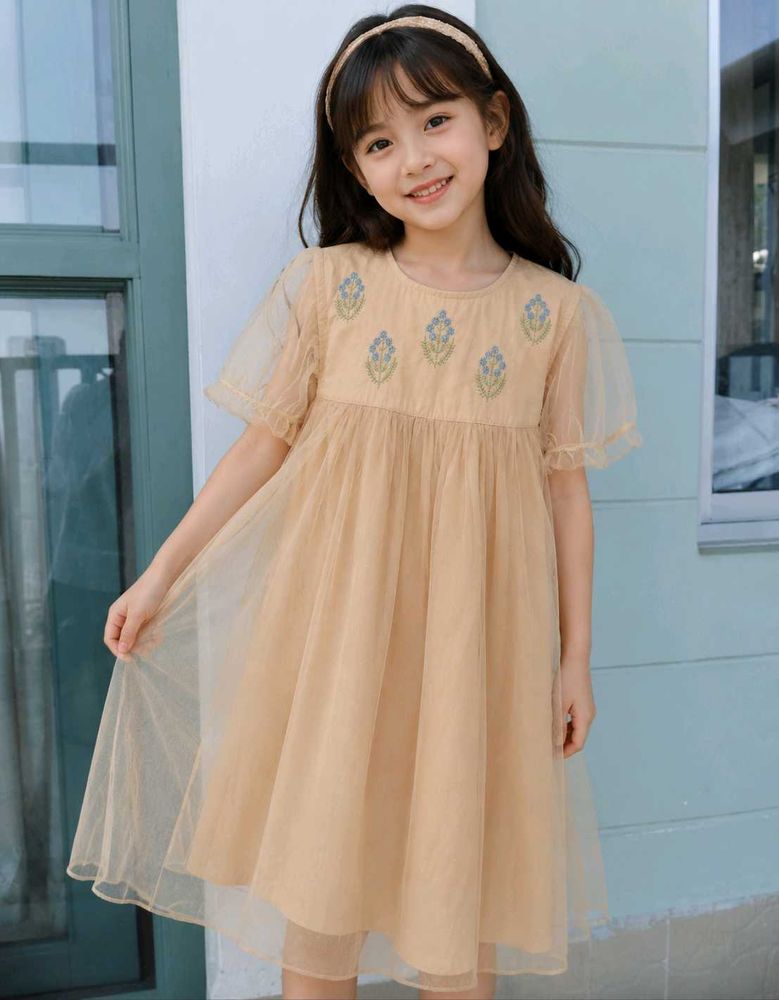 Girls Embroidered Summer Dress