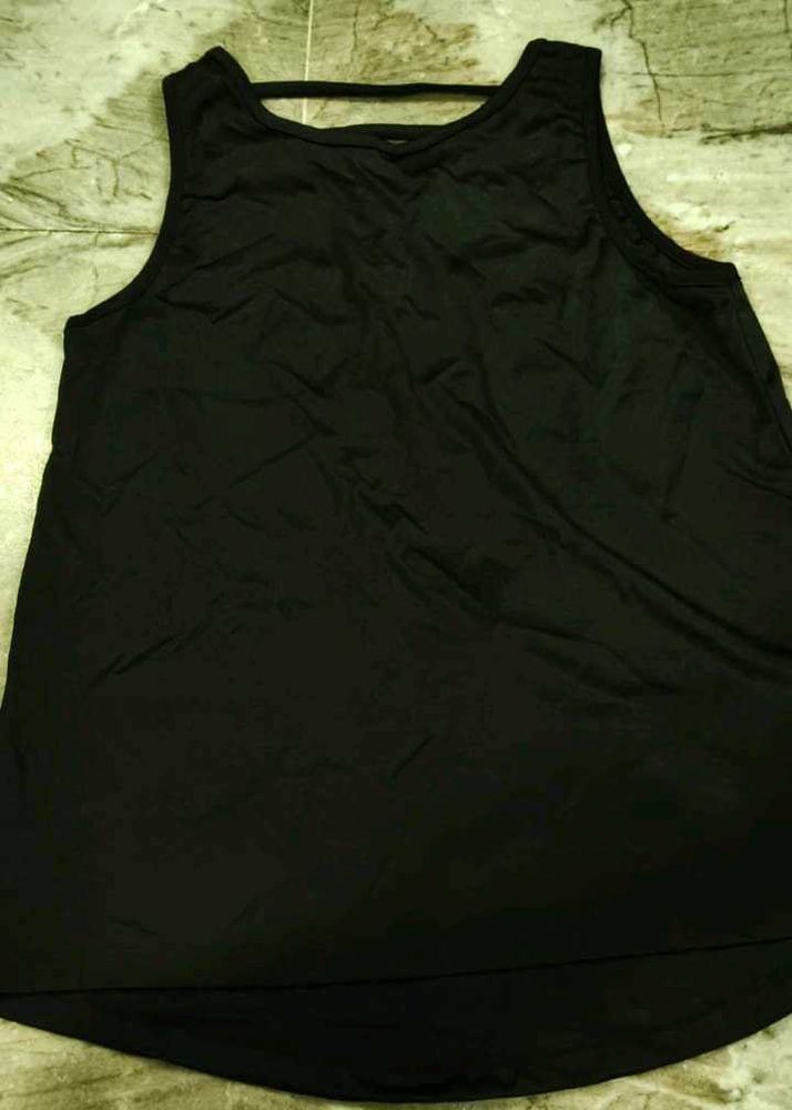 Sleek Black Sleeveless Top