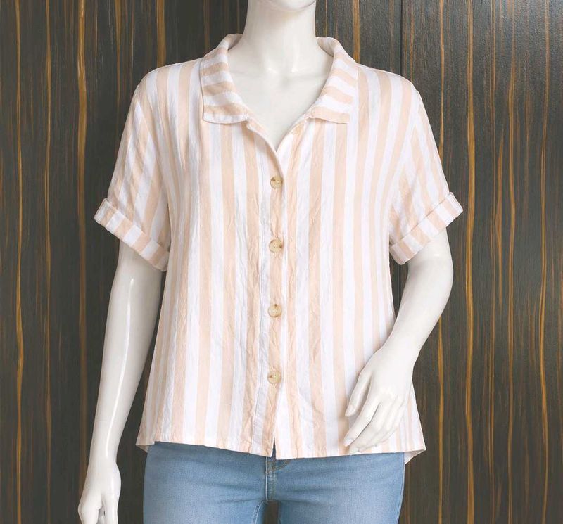 Striped Button-Up Shirt