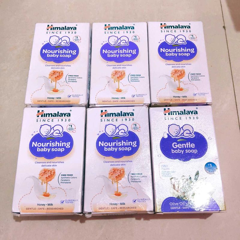 COMBO OF 6 Himalaya Nourishing Baby Soap Pack