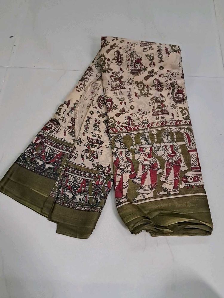 Traditional Indian Saree with Unique Print