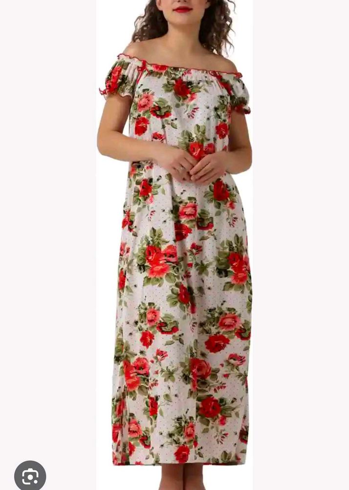 Floral Satin Nighty