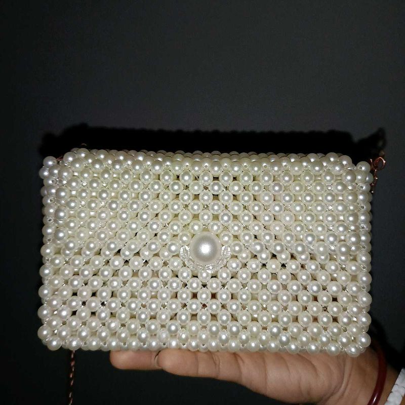 Pearl Clutch Cum Sling Bag