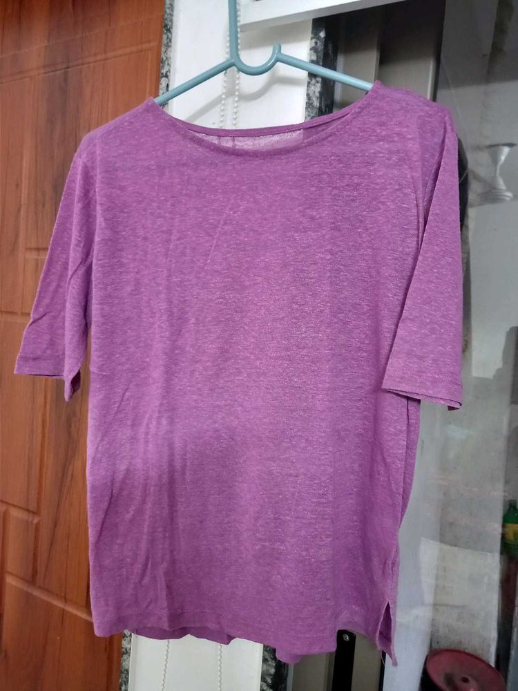 Purple Casual T-Shirt