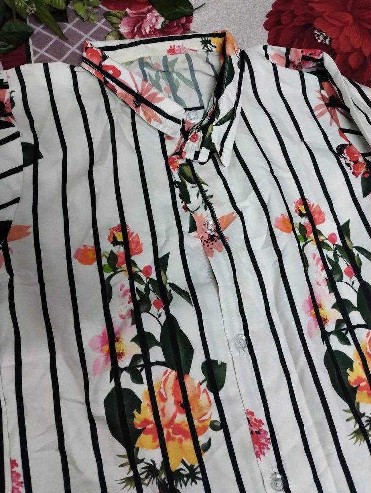 Floral Striped Shirt