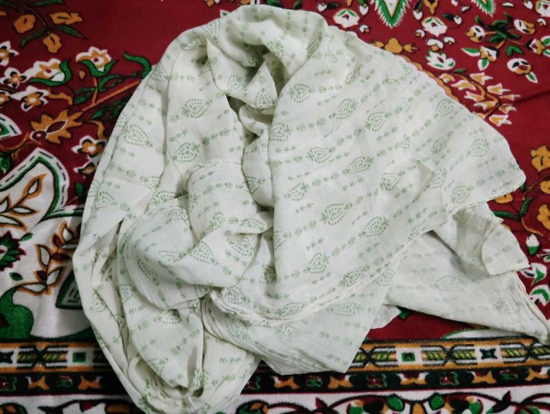 Green Printed Dupatta
