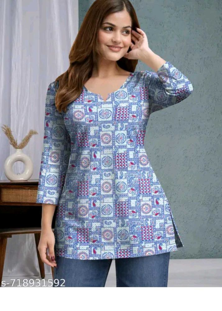 Stylish Blue Printed Kurta
