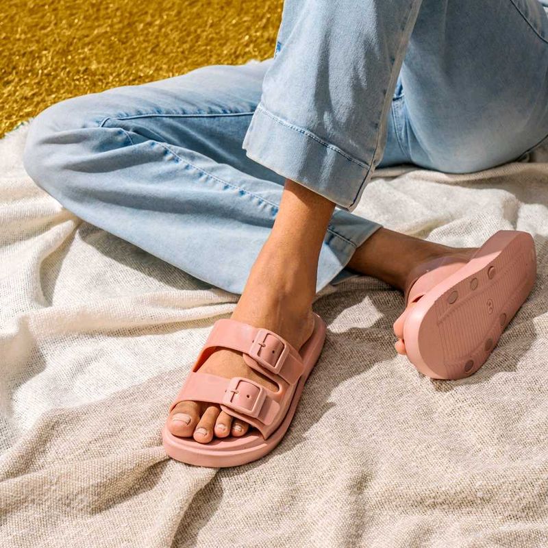 Buckled Slide Sandals