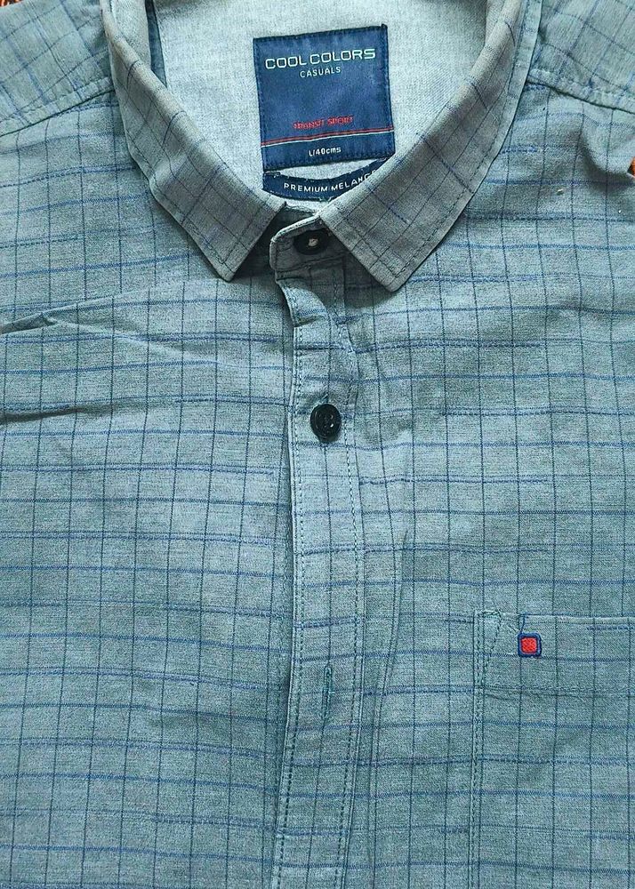 Cool Colors Casual Checked Shirt