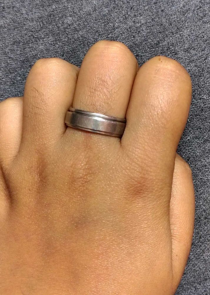 Set of Silver 2 Band Rings