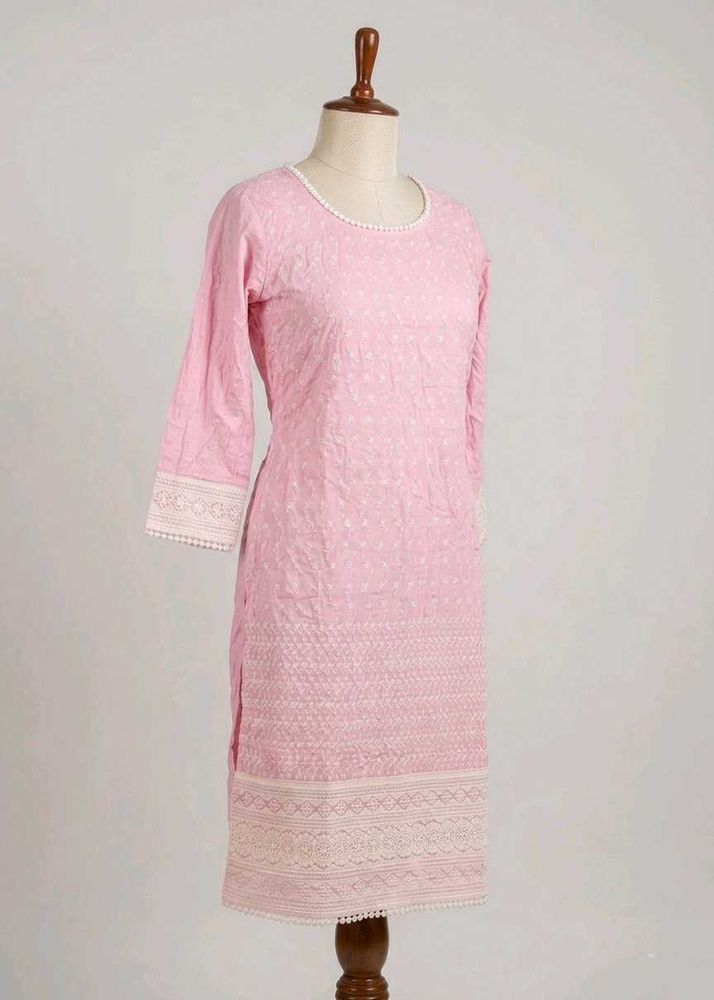 Elegant Pink Chikankari Kurta