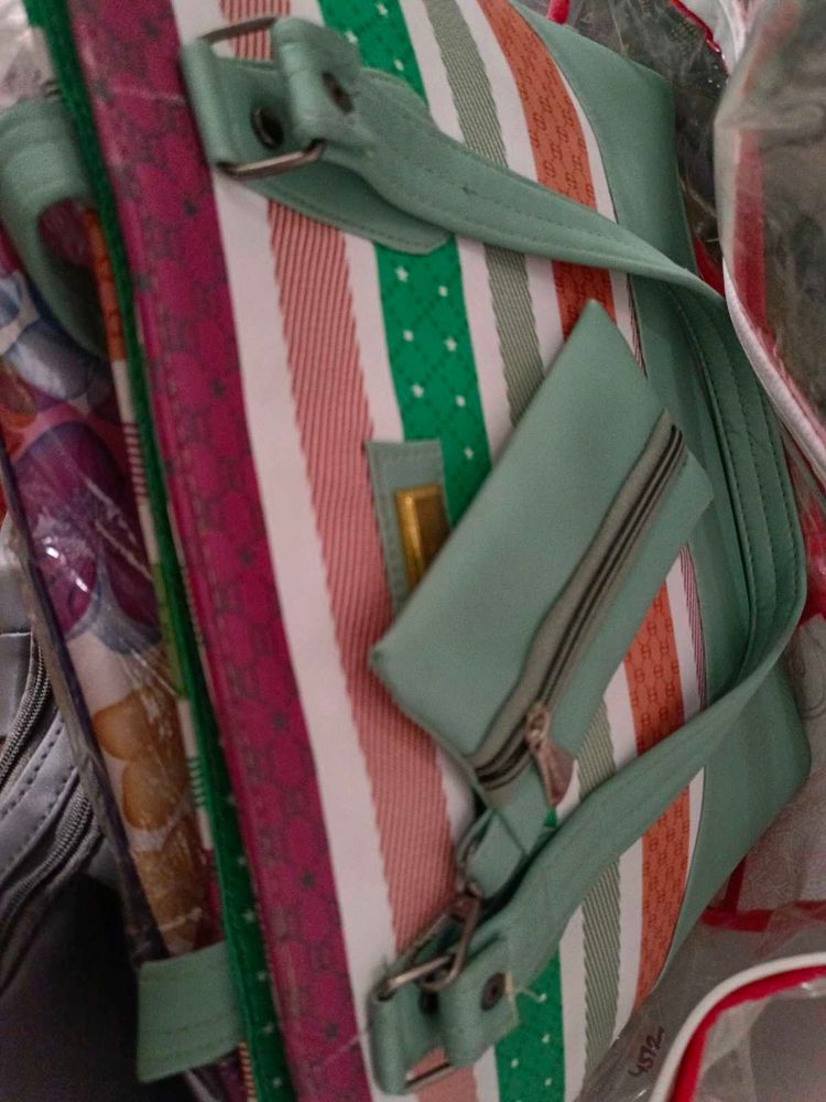 Colorful Striped Tote Bag