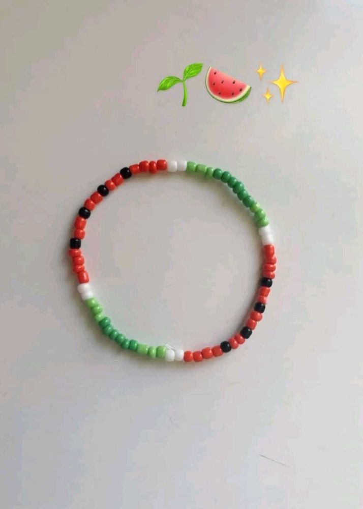 Watermelon Seed Bead Bracelet