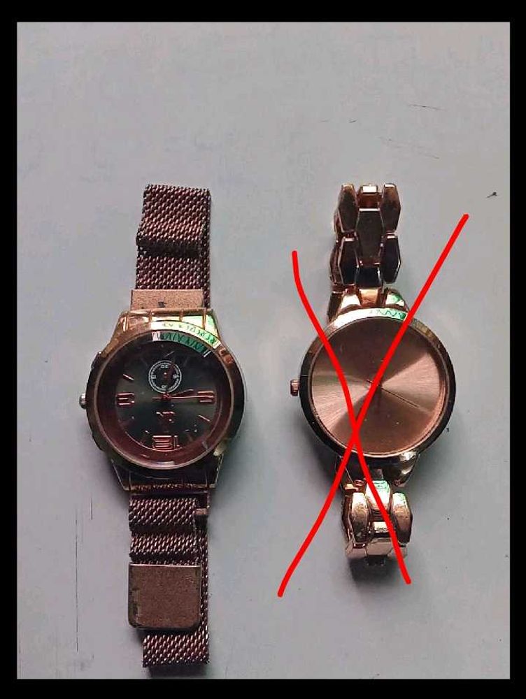 Gold Colour magnet watch
