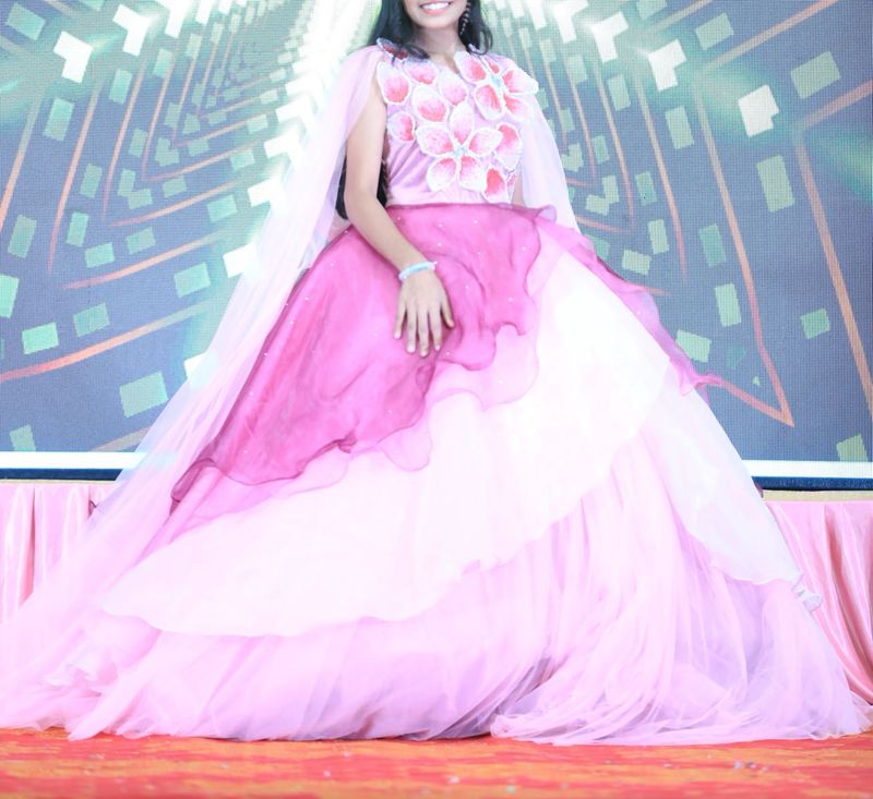 Stunning Pink Floral Gown