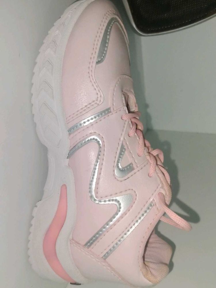 Pink and Silver Sneakers