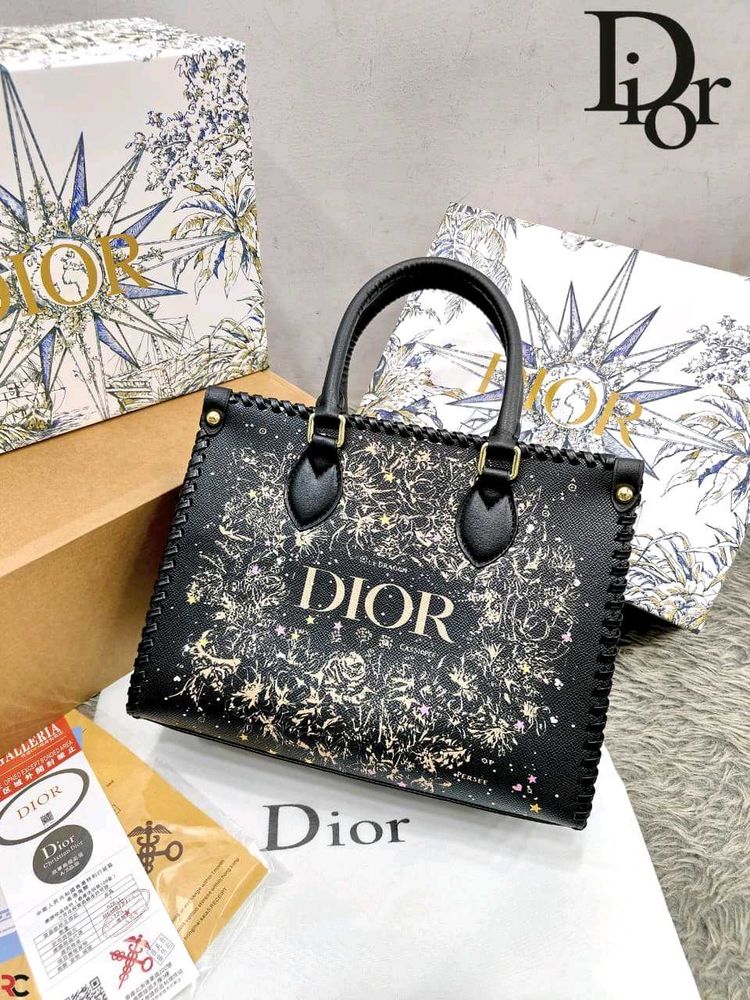 DIOR* *BRAIDED CELESTIAL PRINT HANDBAG WITH WHIPST