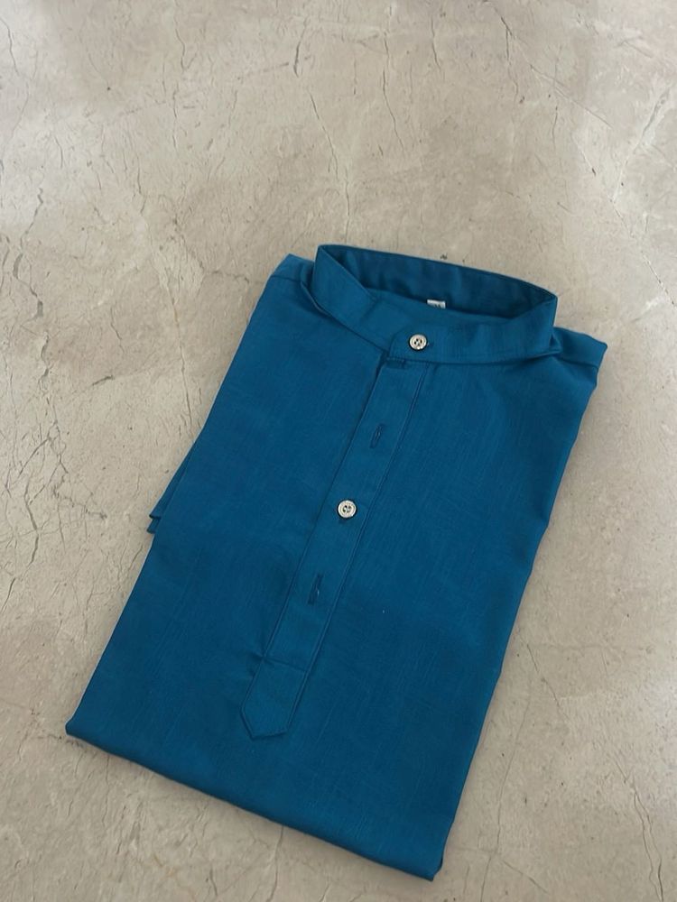 Teal Men's Kurta 32 chest