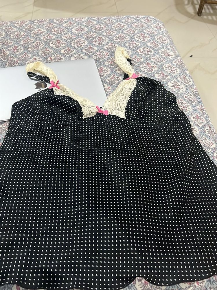 Cute Polka Dot Cami night Top