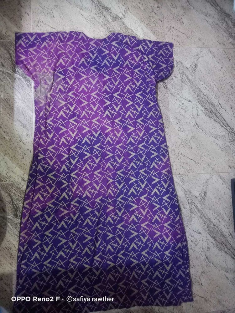 Purple Printed Nightgown