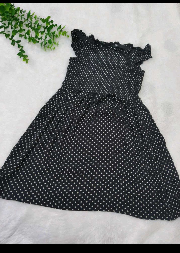 Chic Polka Dot A-Line Dress