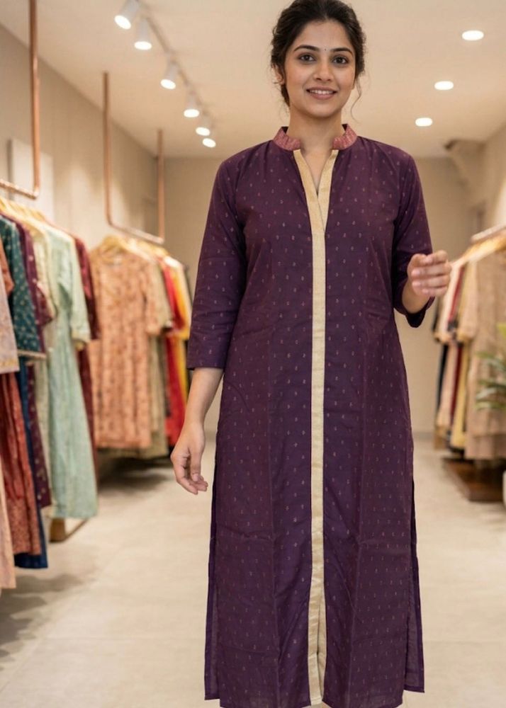 Elegant Purple Printed Kurta