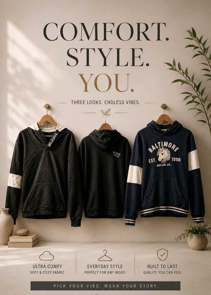 Triple Hoodie Combo – Style Meets Comfort