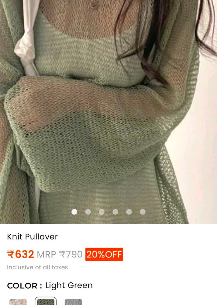 Light Green Knit Pullover