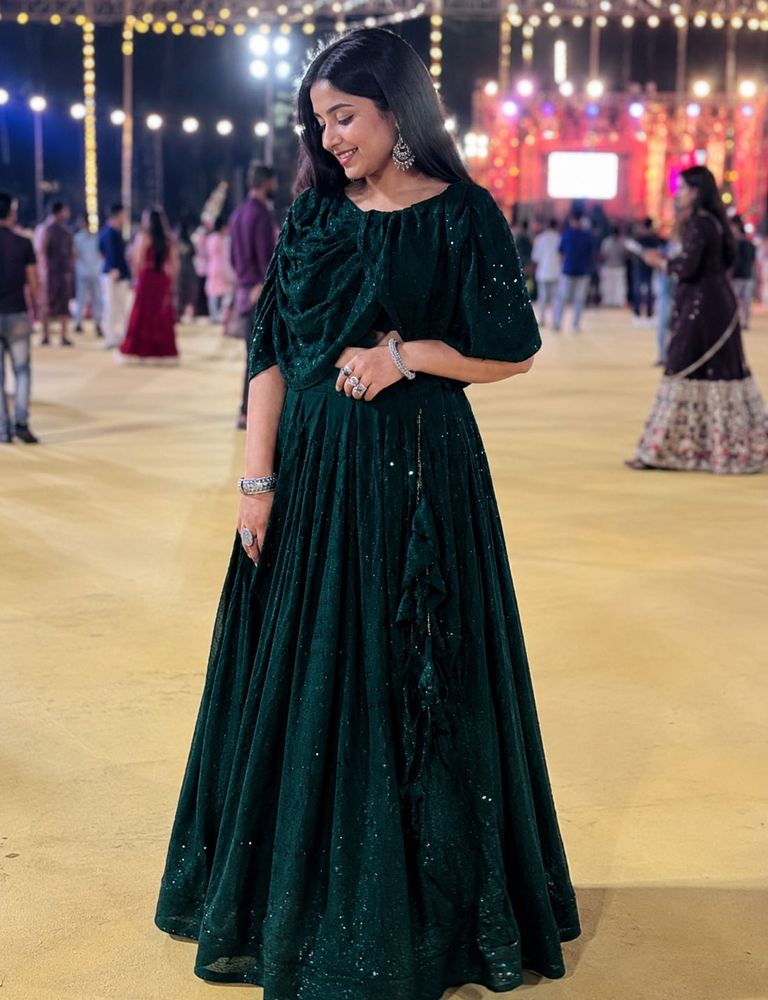 Stunning Emerald Green Embellished Gown