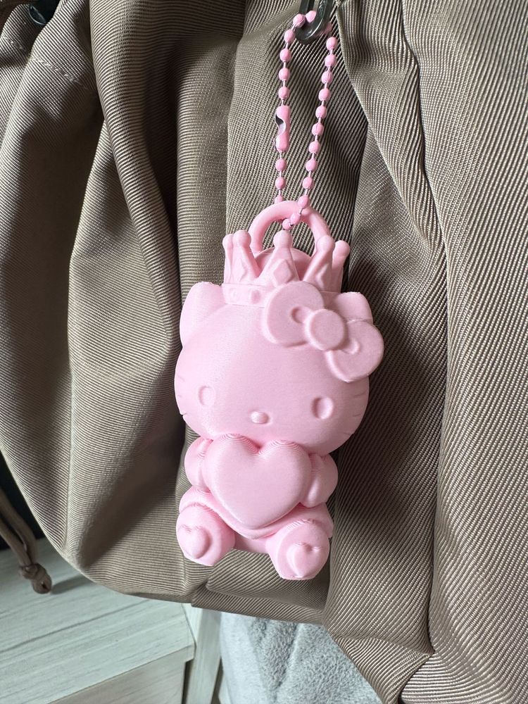 Cute Pink Hello Kitty Keychain