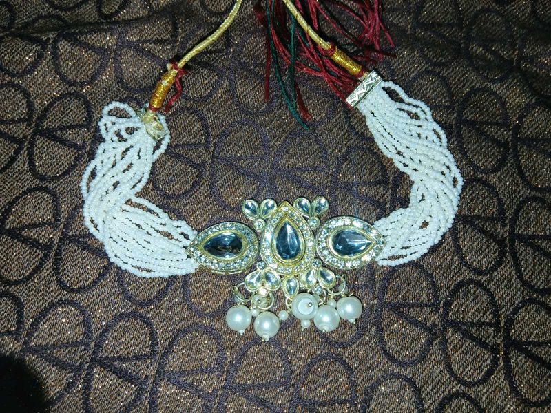 Elegant White Pearl Choker Necklace