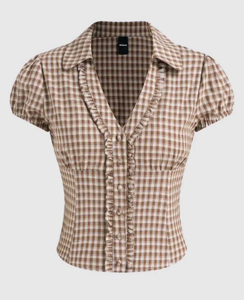 Y2k checkered Shirt Top🌟