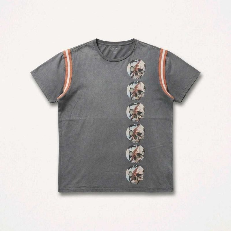 AllSaints 'Lightning Skull' Oversized Graphic Tee