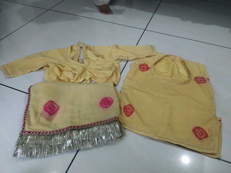 Yellow Lehenga Choli Set with Dupatta