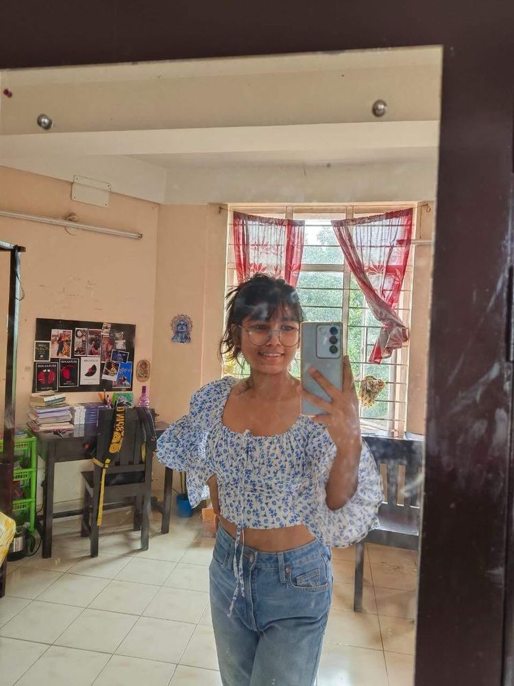 Cute Floral Print Crop top