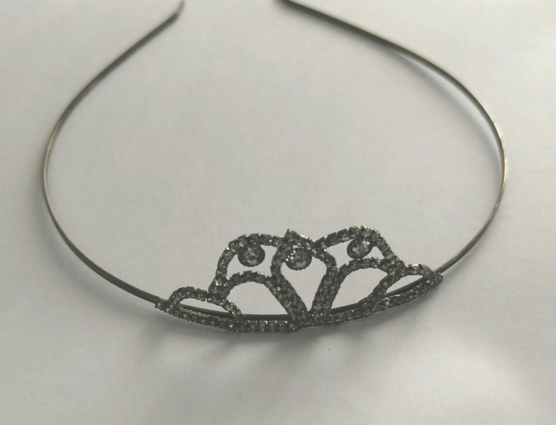Tiara Headband, Bracelet and black purse