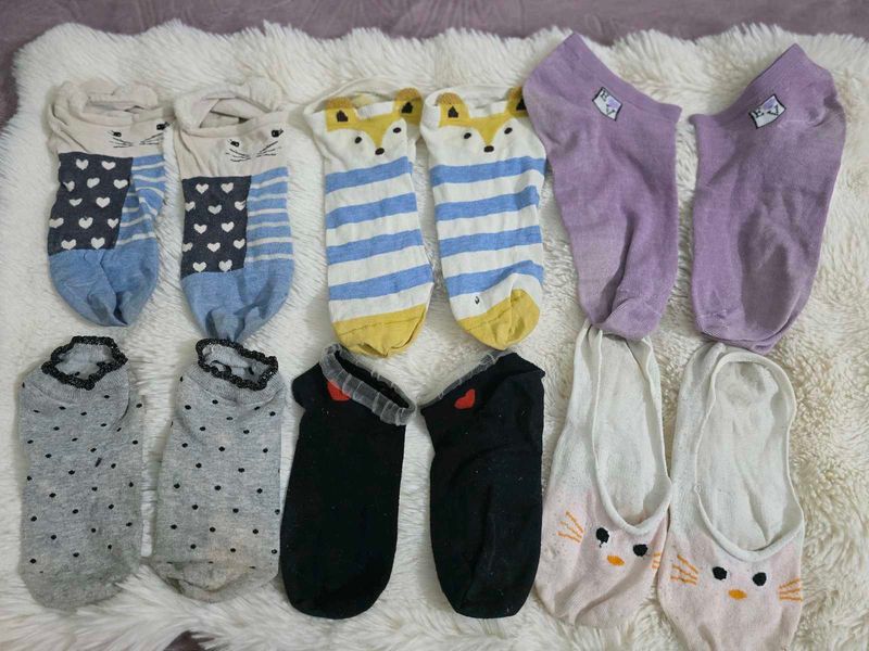 🧦Pack of 6 pair's- Cute Ankle Socks🧦