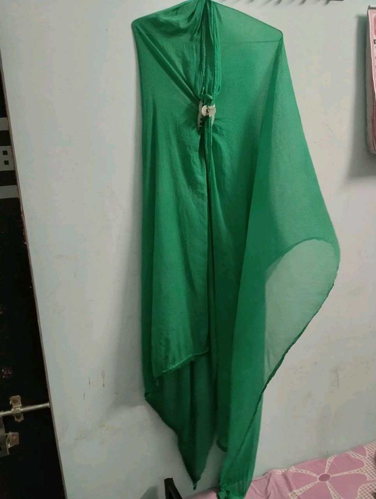 Georgette Rama Green dupatta scarf stall