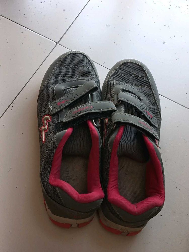 Grey &amp; Pink Sports Shoes