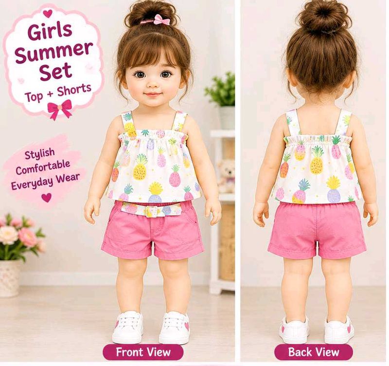 Girls Summer Pineapple Set