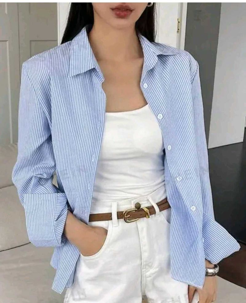 Classic Striped Button-Up Shirt