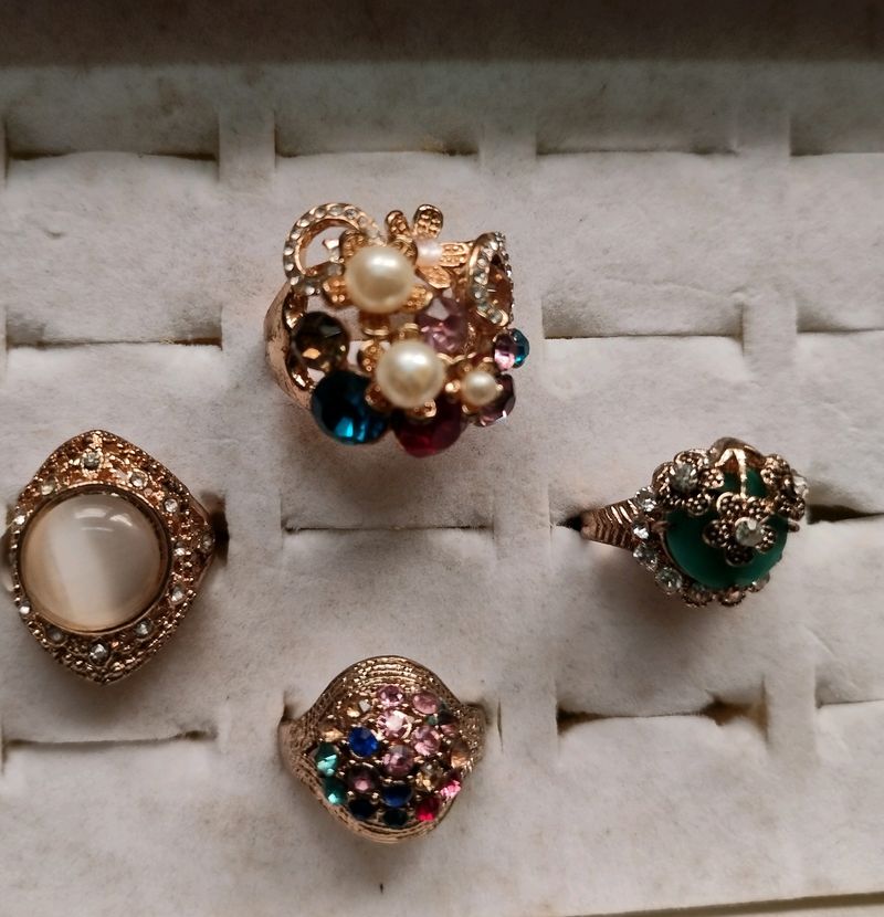 Beautiful Rings Combo - Pack Of 4
