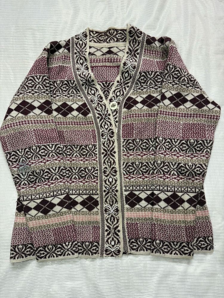 Patterned Knit Cardigan